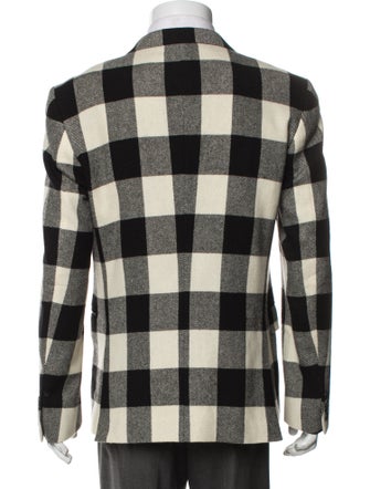 Givenchy Wool Plaid Print Blazer