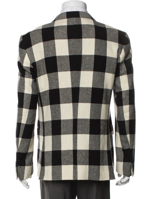 Givenchy Wool Plaid Print Blazer