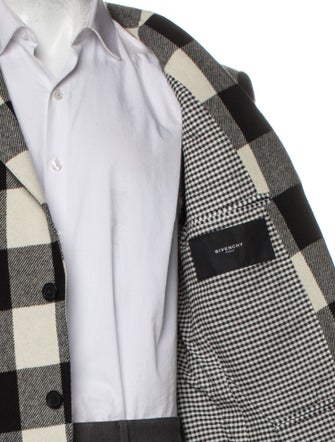 Givenchy Wool Plaid Print Blazer