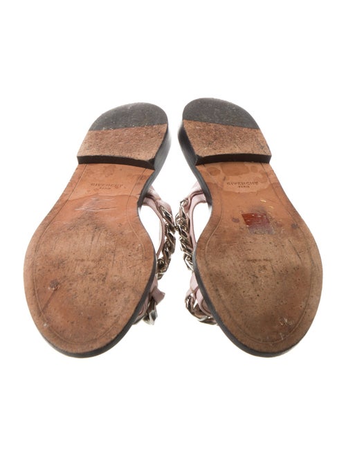 Givenchy Leather Chain-Link Accents Slides