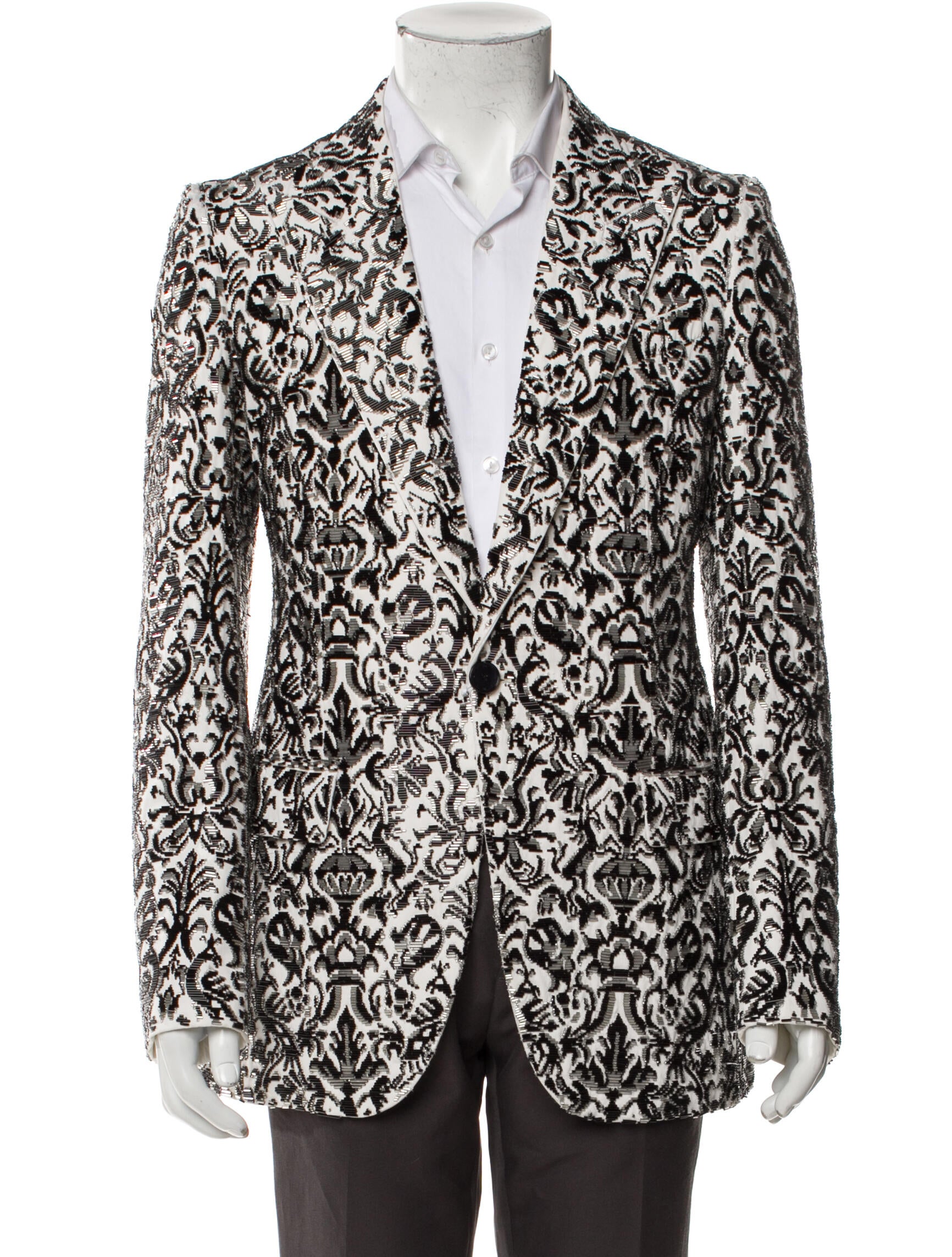 Givenchy Printed Beaded Accents Blazer