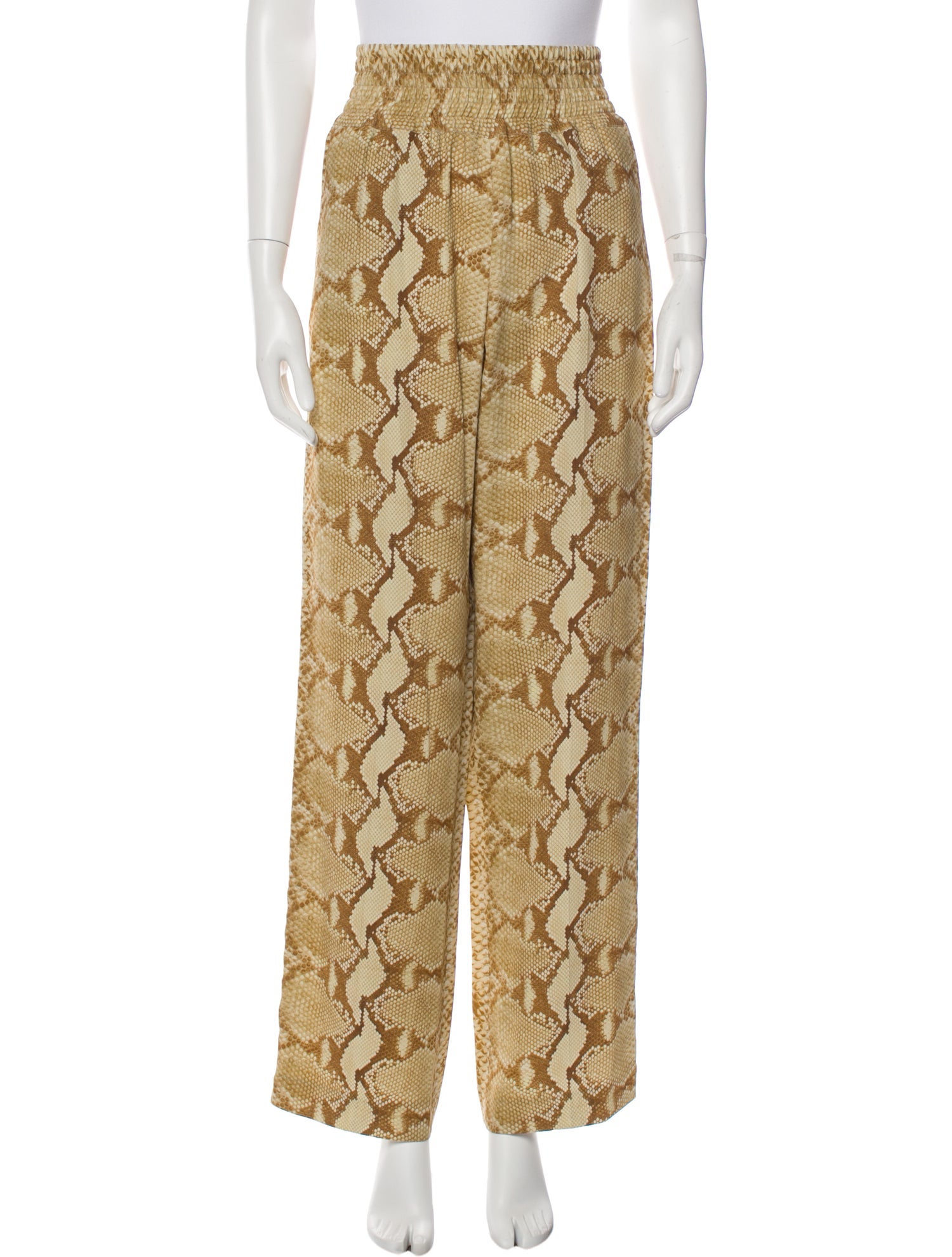 Givenchy Animal Print Wide Leg Pants