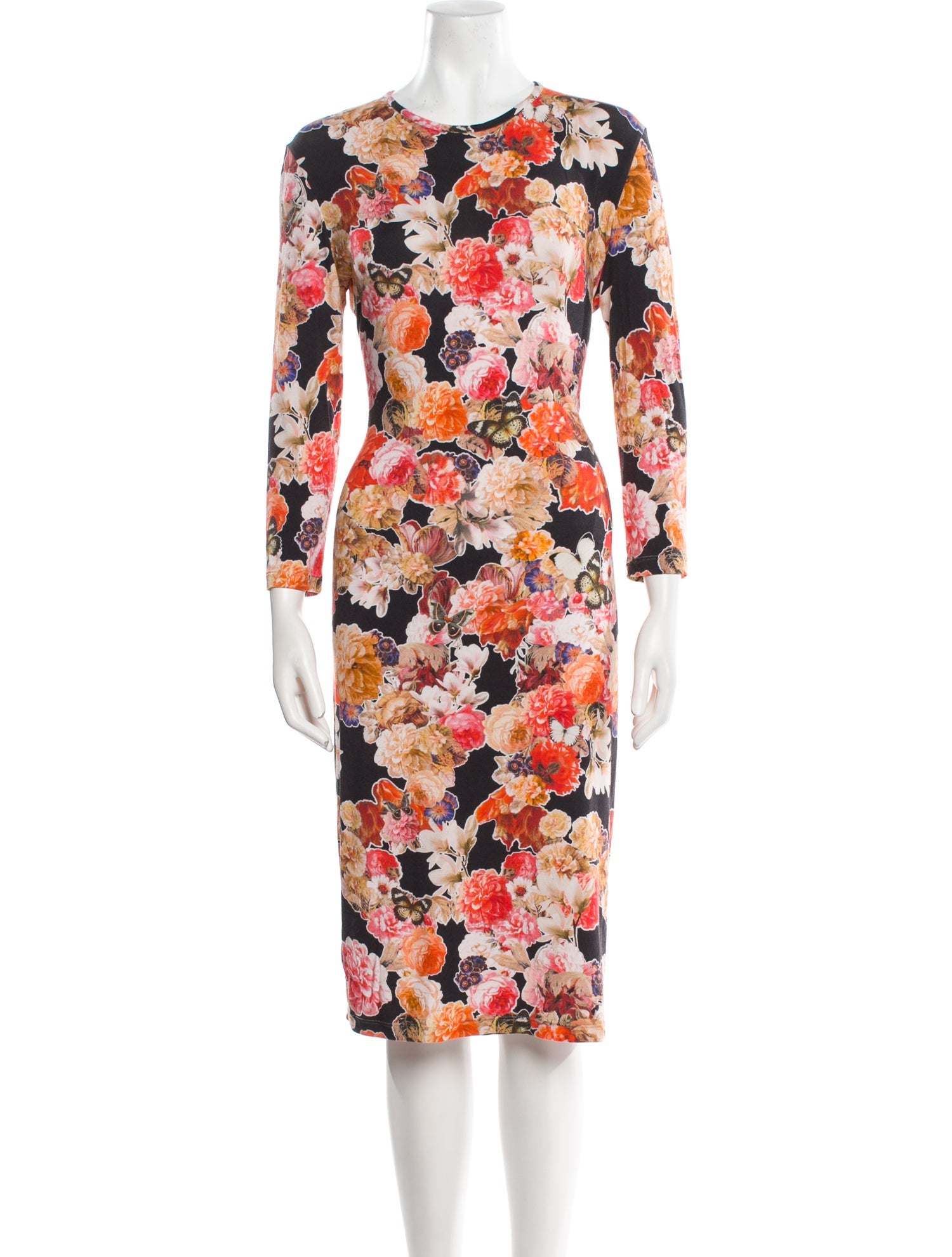 Givenchy Floral Print Knee-Length Dress