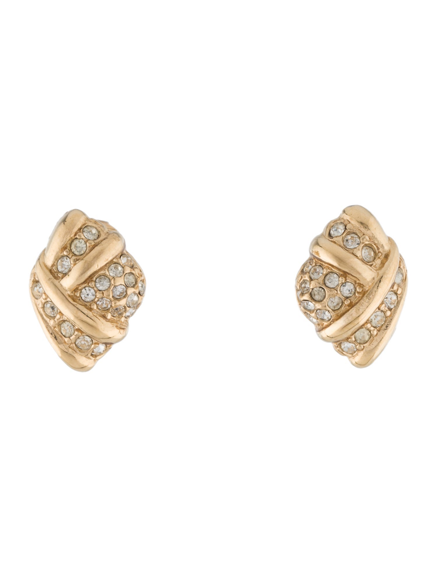 Givenchy Vintage Crystal Clip-On Earrings