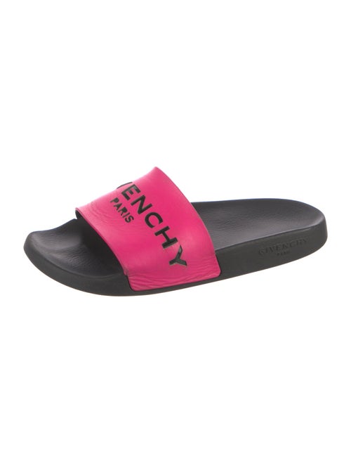 Givenchy Leather Graphic Print Slides