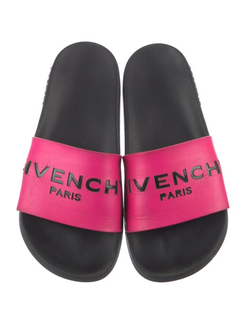 Givenchy Leather Graphic Print Slides