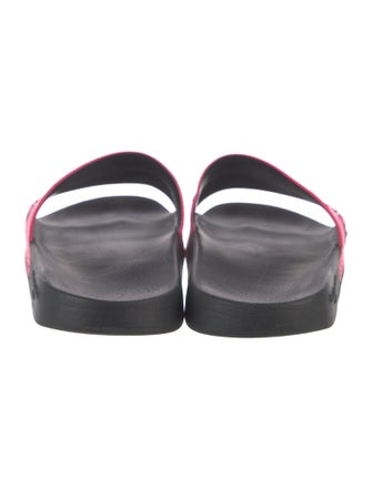 Givenchy Leather Graphic Print Slides