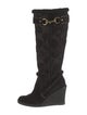 Coach 1941 Suede Printed Lace-Up Boots