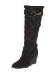 Coach 1941 Suede Printed Lace-Up Boots