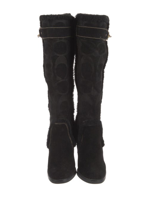 Coach 1941 Suede Printed Lace-Up Boots