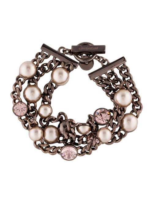 Givenchy Faux Pearl & Crystal Multistrand Bracelet