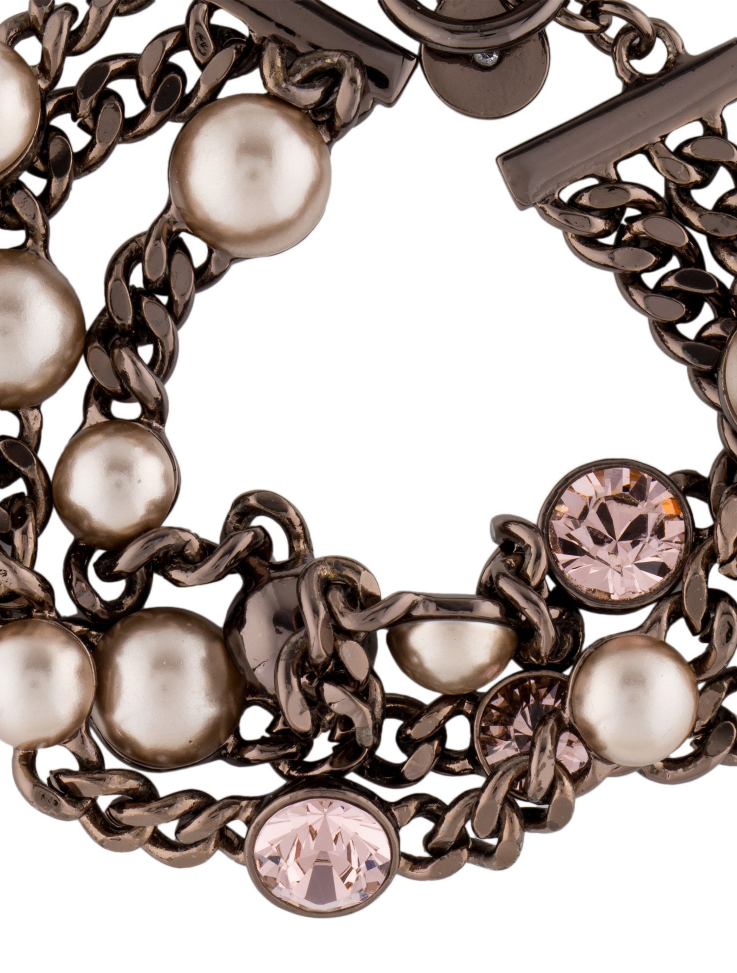 Givenchy Faux Pearl & Crystal Multistrand Bracelet