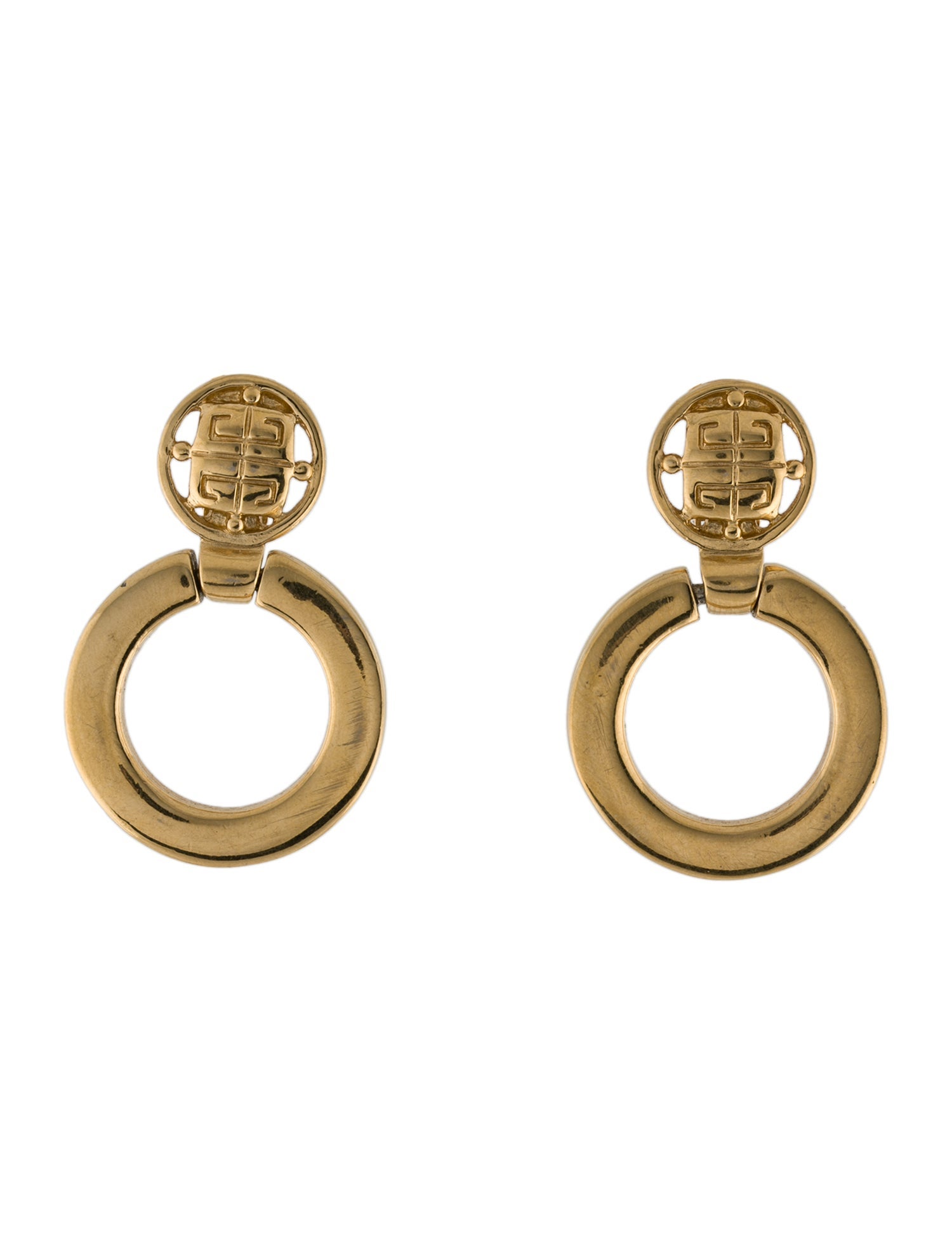 Givenchy Vintage Door Knocker Clip-On Earrings