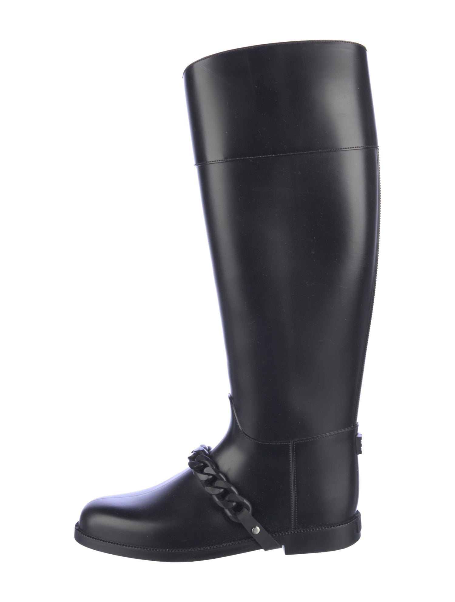 Givenchy Rubber Chain-Link Accents Rain Boots