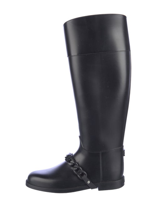 Givenchy Rubber Chain-Link Accents Rain Boots