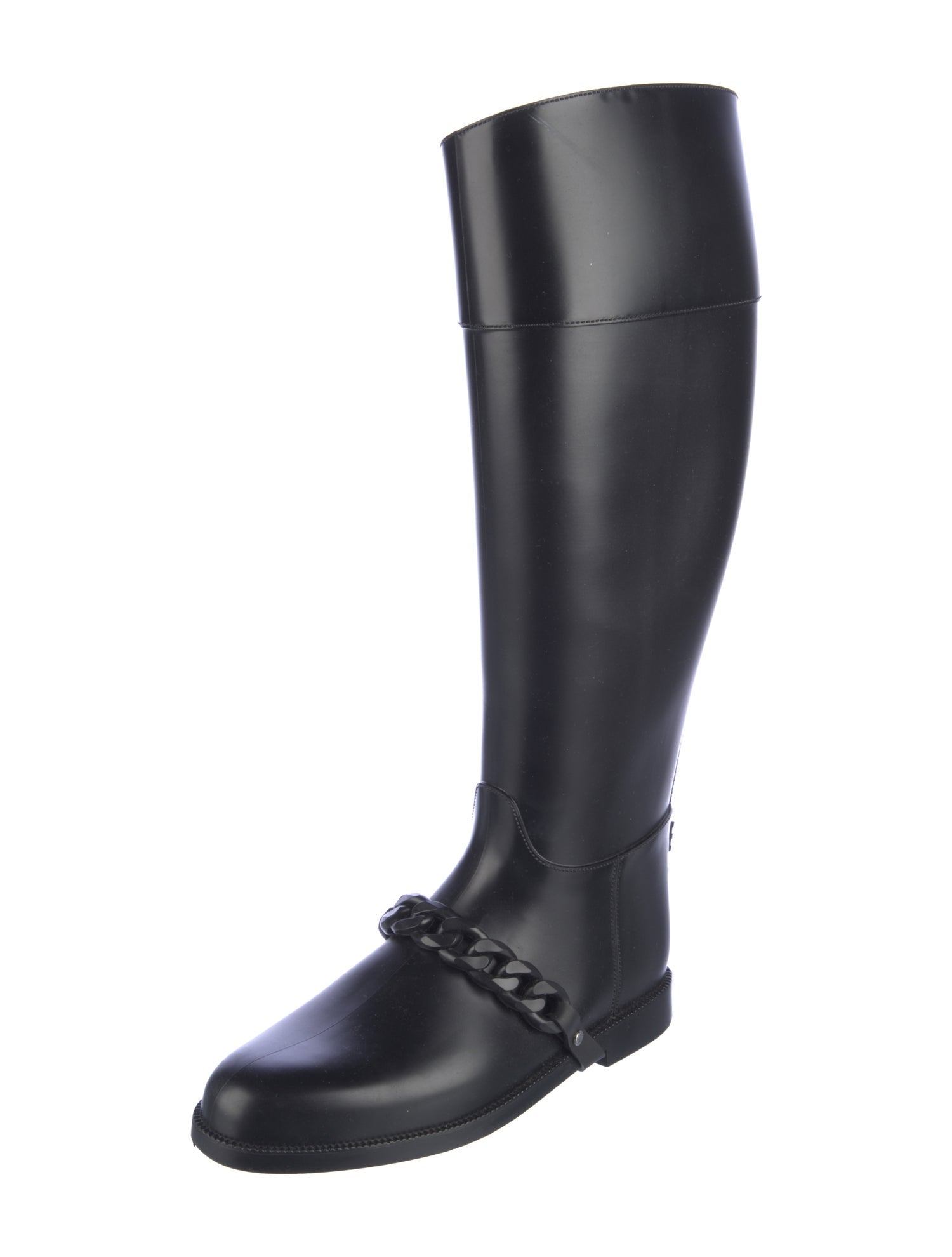 Givenchy Rubber Chain-Link Accents Rain Boots