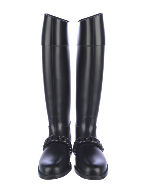 Givenchy Rubber Chain-Link Accents Rain Boots