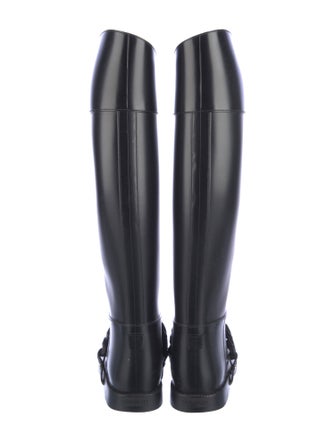 Givenchy Rubber Chain-Link Accents Rain Boots