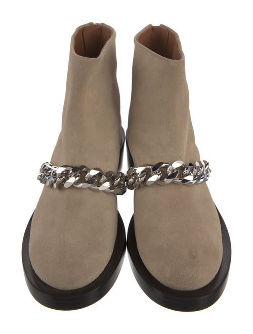 Givenchy Suede Chain-Link Accents Boots