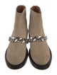 Givenchy Suede Chain-Link Accents Boots