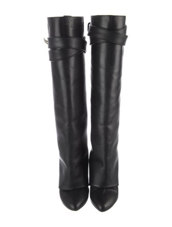 Givenchy Leather Leather Trim Embellishment Boots