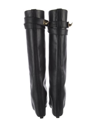 Givenchy Leather Leather Trim Embellishment Boots