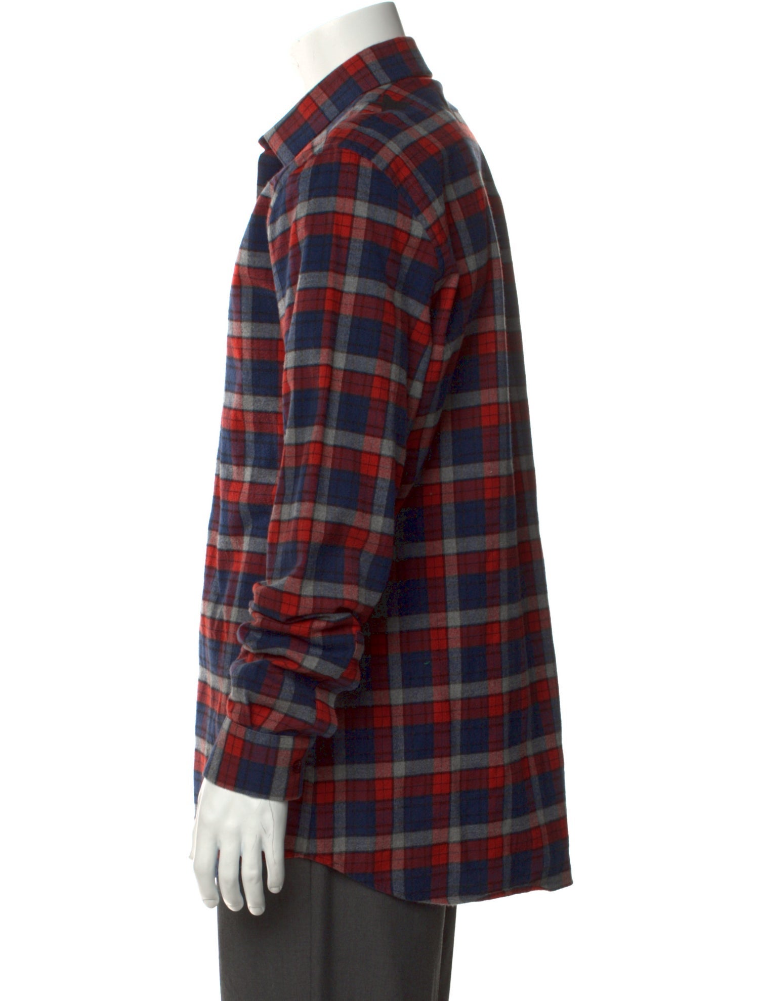 Givenchy Plaid Print Long Sleeve Shirt