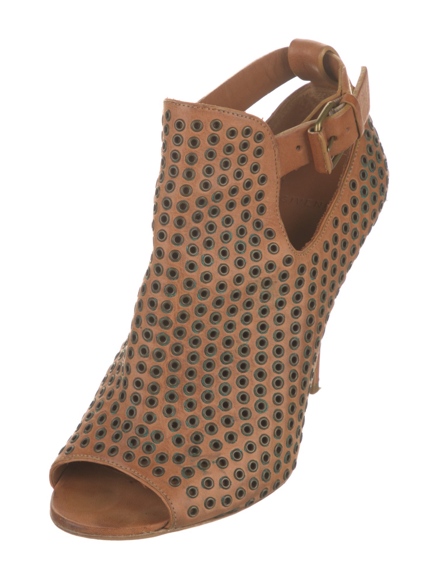 Givenchy Leather Cutout Accent Pumps