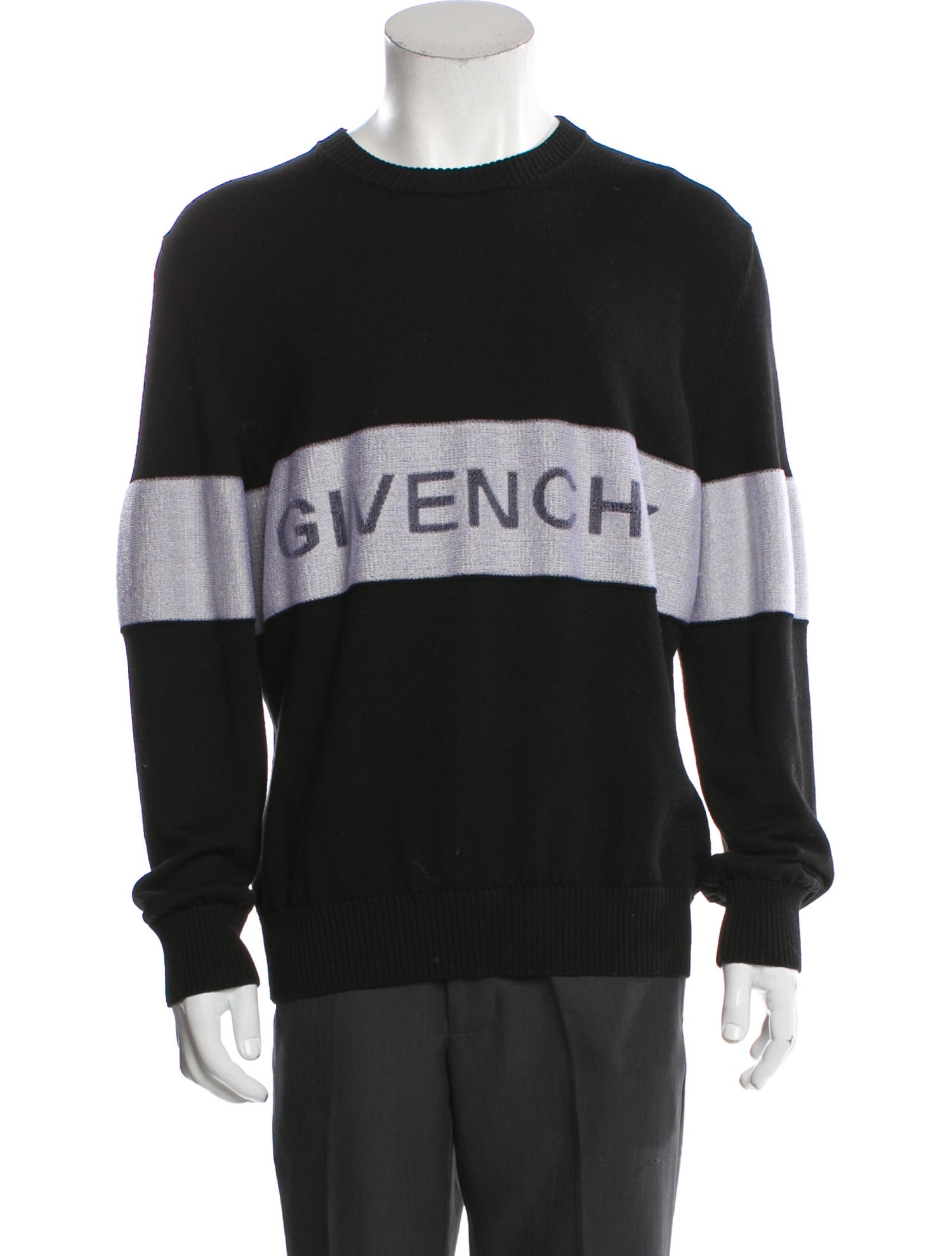 Givenchy Wool Colorblock Pattern Pullover
