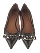 Givenchy Leather Chain-Link Accents Ballet Flats