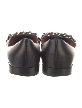 Givenchy Leather Chain-Link Accents Ballet Flats