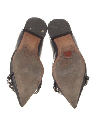 Givenchy Leather Chain-Link Accents Ballet Flats