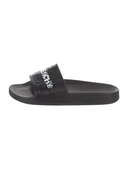 Givenchy Leather Graphic Print Slides