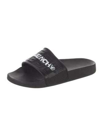 Givenchy Leather Graphic Print Slides