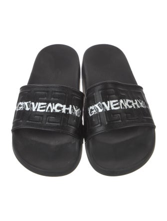 Givenchy Leather Graphic Print Slides