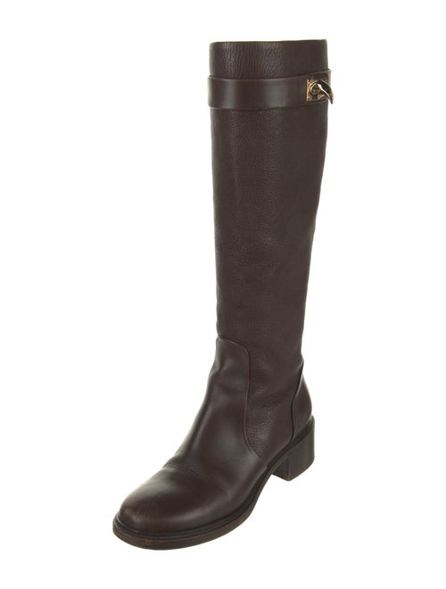 Givenchy Leather Printed Riding Boots