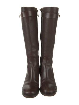 Givenchy Leather Printed Riding Boots
