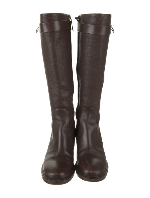 Givenchy Leather Printed Riding Boots