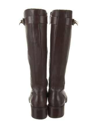 Givenchy Leather Printed Riding Boots