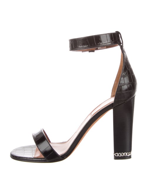 Givenchy Leather Chain-Link Accents Sandals