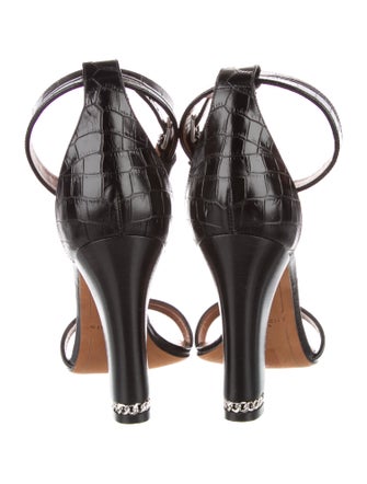 Givenchy Leather Chain-Link Accents Sandals