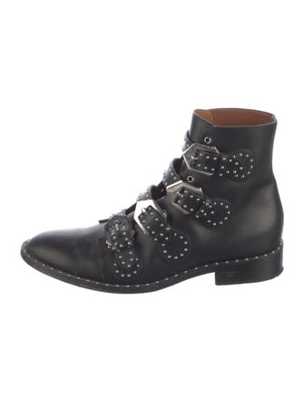 Givenchy Leather Studded Accents Combat Boots