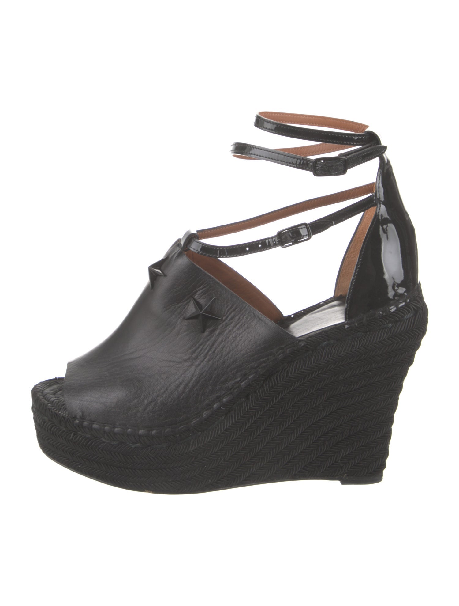 Givenchy Leather Studded Accents Espadrilles