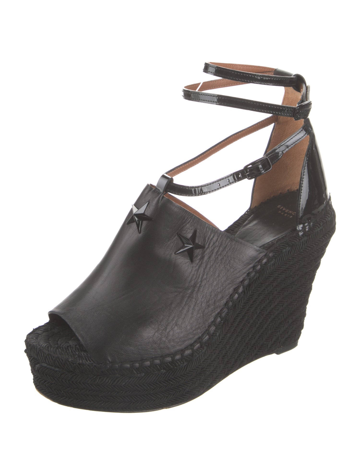 Givenchy Leather Studded Accents Espadrilles