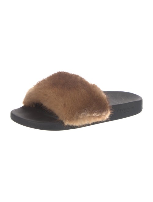 Givenchy Fur Fur Trim Slides