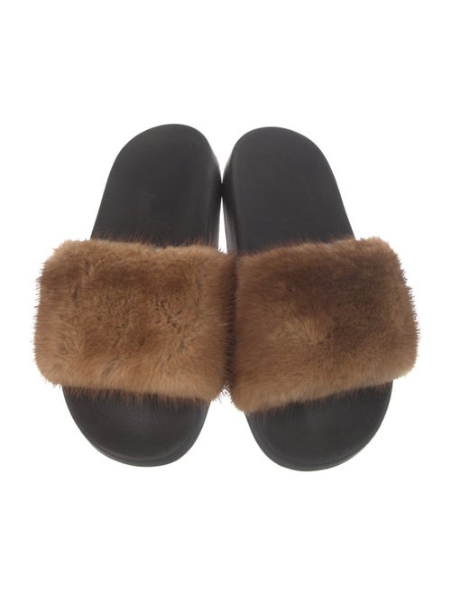Givenchy Fur Fur Trim Slides