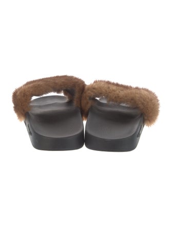 Givenchy Fur Fur Trim Slides