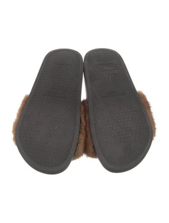 Givenchy Fur Fur Trim Slides