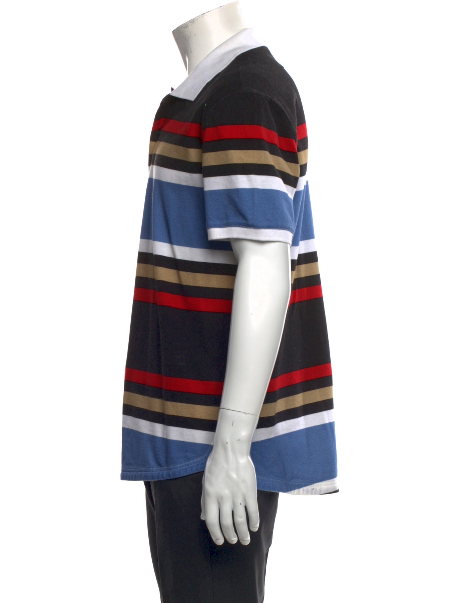 Givenchy Striped Collar Polo Shirt