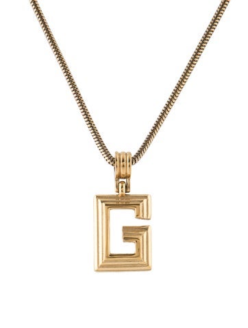 Givenchy Pendant Necklace Vintage G